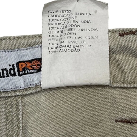 TIMBERLAND PRO SERIES Heavy Duty Cargo Shorts‎ Men's 42 Tan Cotton Twill *FLAW* - Picture 11 of 14